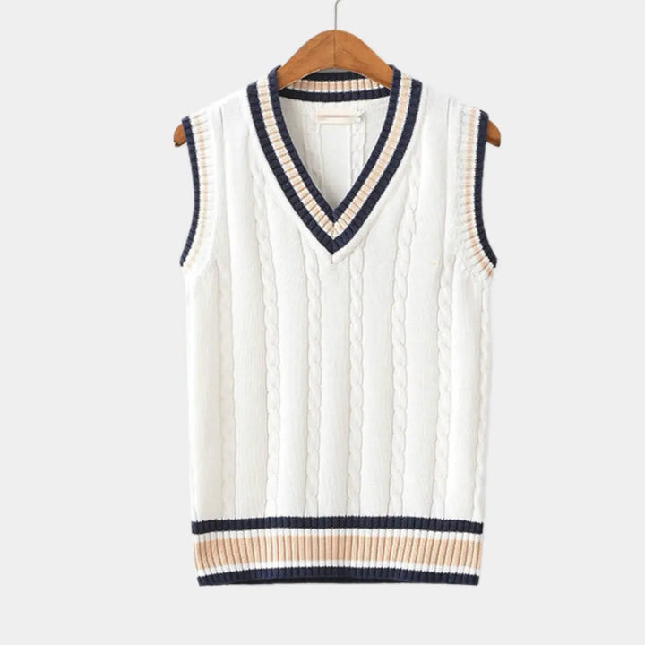 Berkeley | University Mouwloze Sweater-Bodywarmers-Calora-Wit-XS-Calora