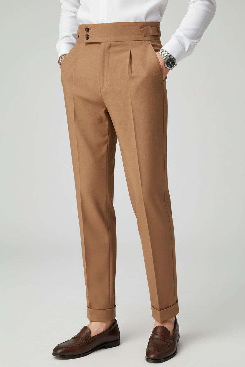 Bianchelli | Stijlvolle Slim Fit Pantalon-Pantalons-Calora-Beige-30-Calora