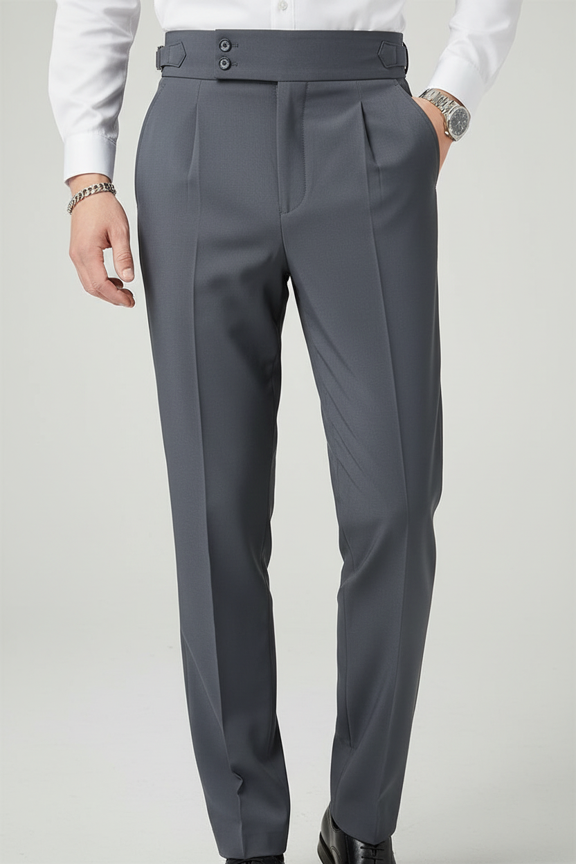 Bianchelli | Stijlvolle Slim Fit Pantalon-Pantalons-Calora-Grijs-30-Calora