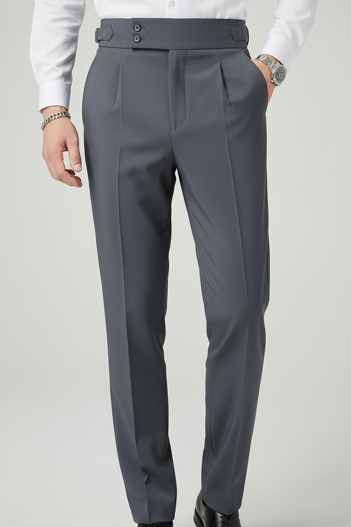 Bianchelli | Stijlvolle Slim Fit Pantalon-Pantalons-Calora-Grijs-30-Calora