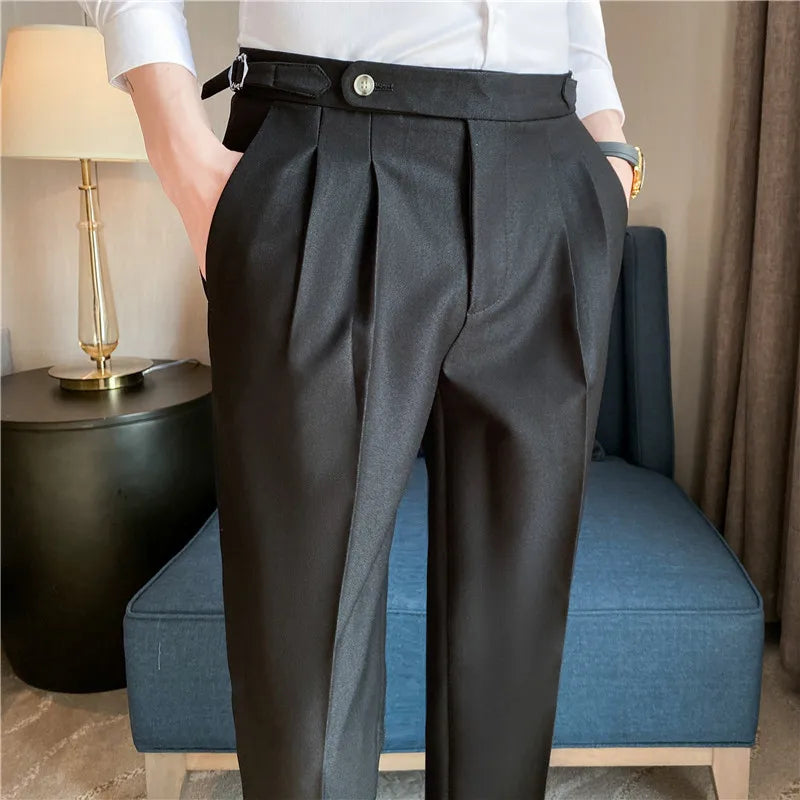Bianchelli | Stijlvolle Slim Fit Pantalon-Pantalons-Calora-Zwart-30-Calora