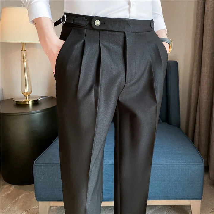 Bianchelli | Stijlvolle Slim Fit Pantalon-Pantalons-Calora-Zwart-30-Calora