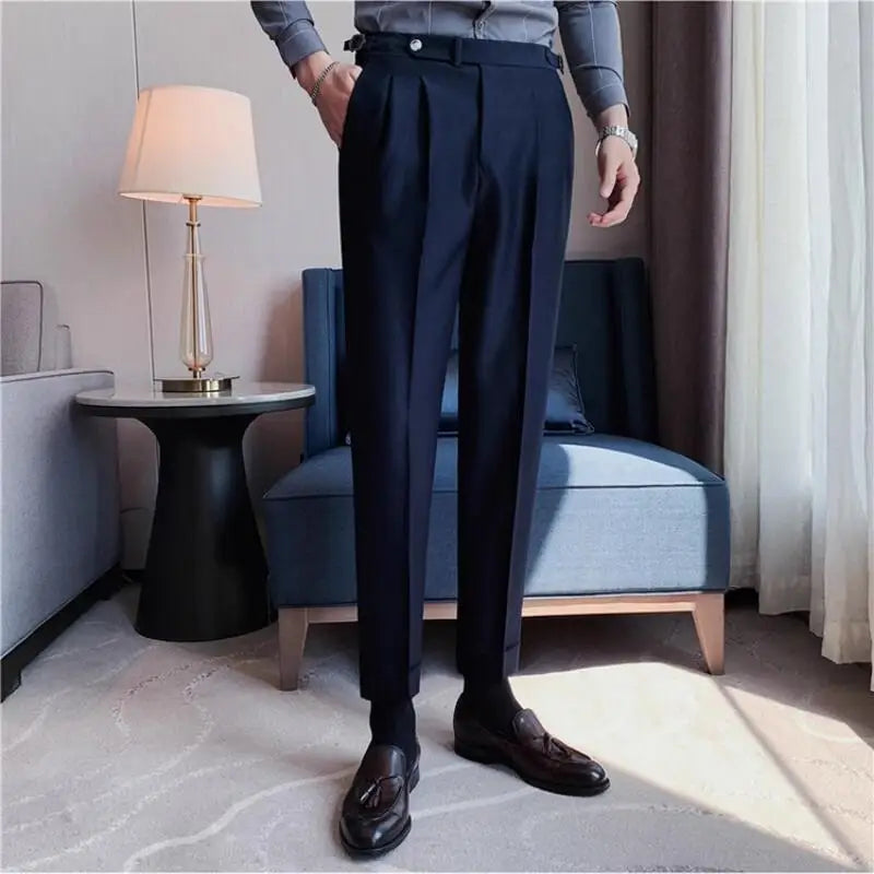 Bianchelli | Stijlvolle Slim Fit Pantalon-Pantalons-Calora-Zwart-30-Calora