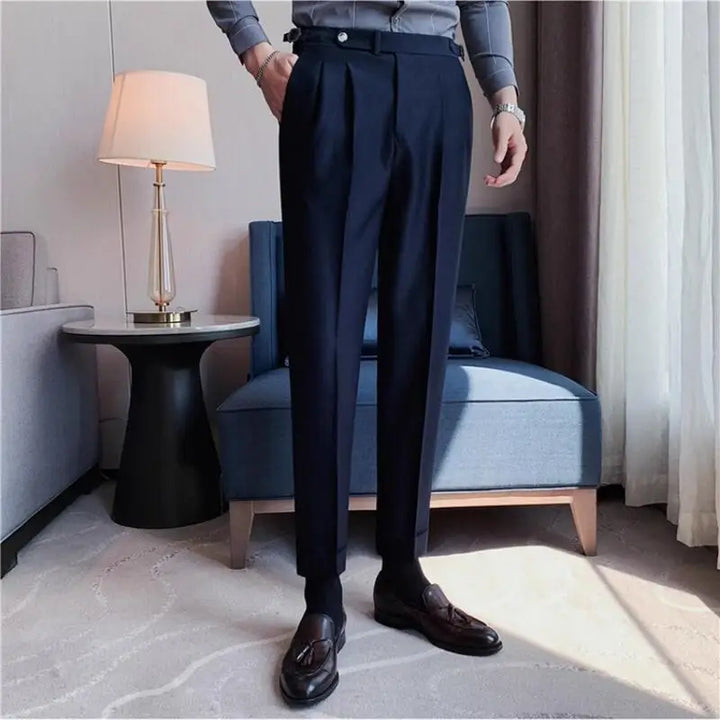 Bianchelli | Stijlvolle Slim Fit Pantalon-Pantalons-Calora-Zwart-30-Calora