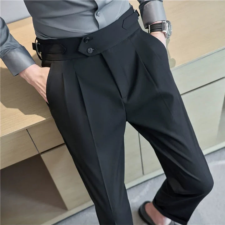Bianchelli | Stijlvolle Slim Fit Pantalon-Pantalons-Calora-Zwart-30-Calora
