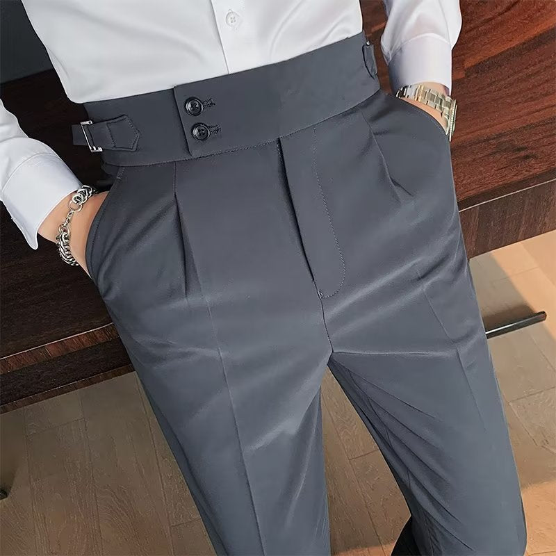 Bianchelli | Stijlvolle Slim Fit Pantalon-Pantalons-Calora-Zwart-30-Calora