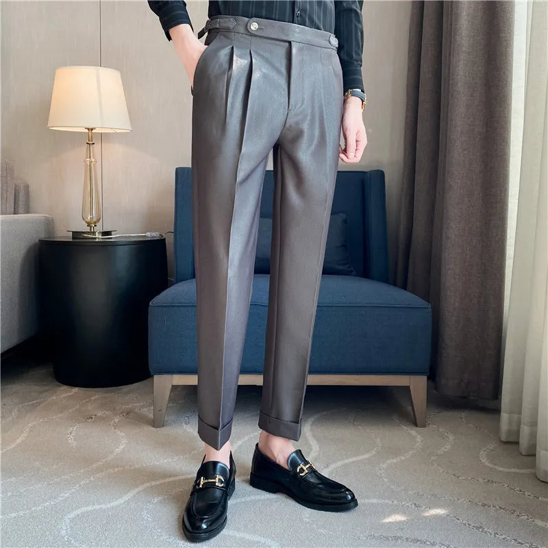 Bianchelli | Stijlvolle Slim Fit Pantalon-Pantalons-Calora-Zwart-30-Calora