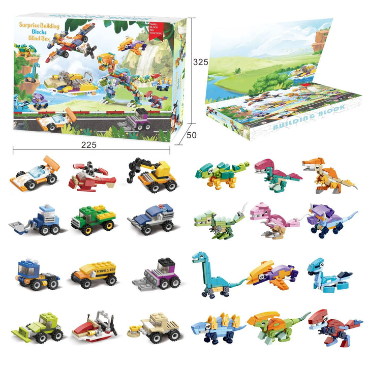 Blokken Bouwset | Kerst Advent Kalender Speelgoed voor Kinderen-Elektronica/Gadgets-Calora-Dieren-Calora