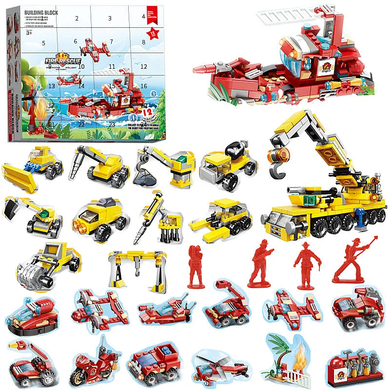Blokken Bouwset | Kerst Advent Kalender Speelgoed voor Kinderen-Elektronica/Gadgets-Calora-Machines-Calora