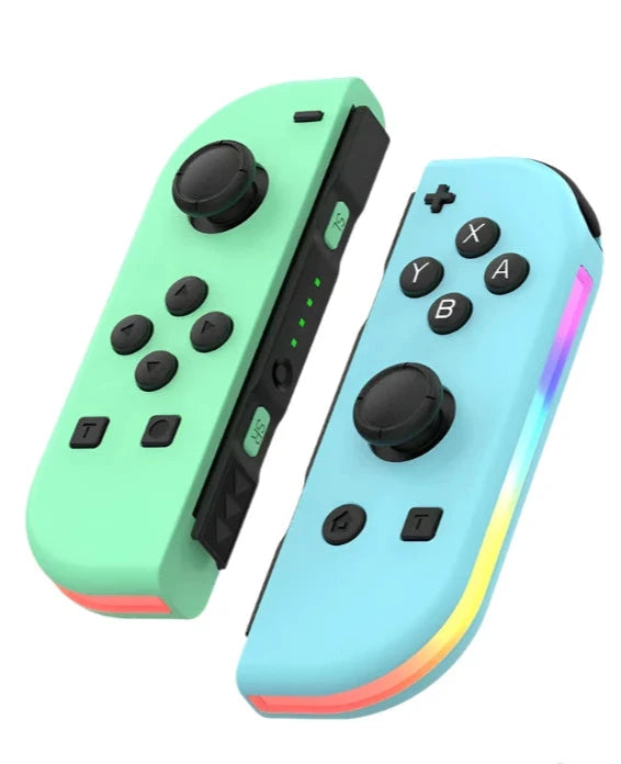Bluetooth LED Joystick voor Nintendo Switch Unieke kleuren - Draadloze Controllers-Elektronica/Gadgets-Calora-Groen Blauw-Calora