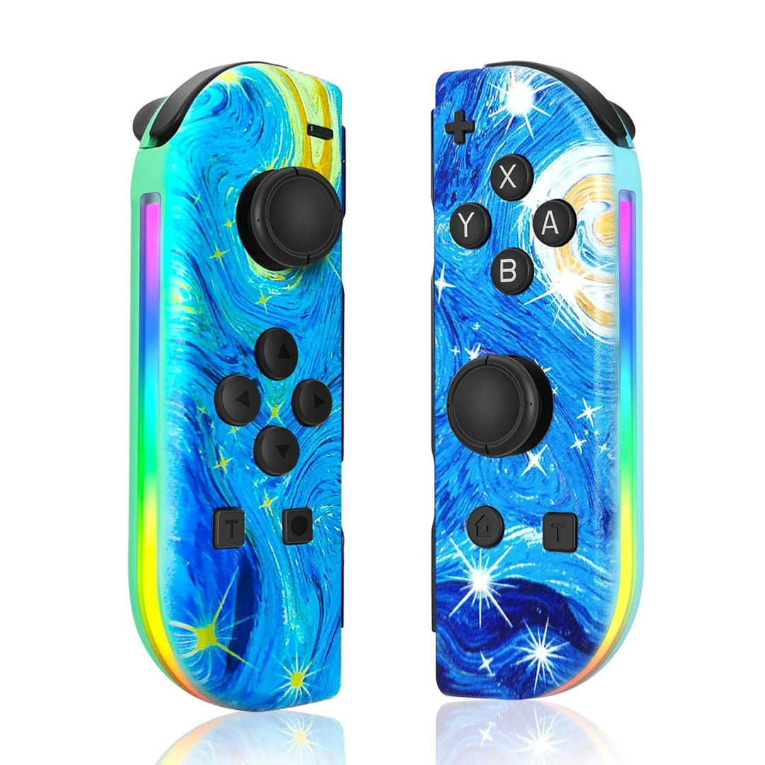 Bluetooth LED Joystick voor Nintendo Switch Unieke kleuren - Draadloze Controllers-Elektronica/Gadgets-Calora-Van Gogh Edition-Calora