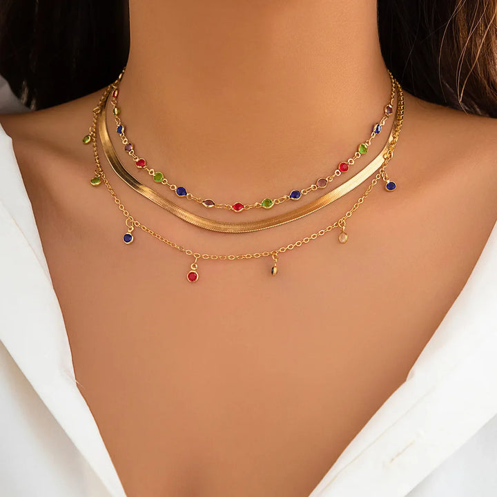 Boho Glamour Meerlaagse Kettingen Gift Set-Kettingen-Calora-Solaya-Calora