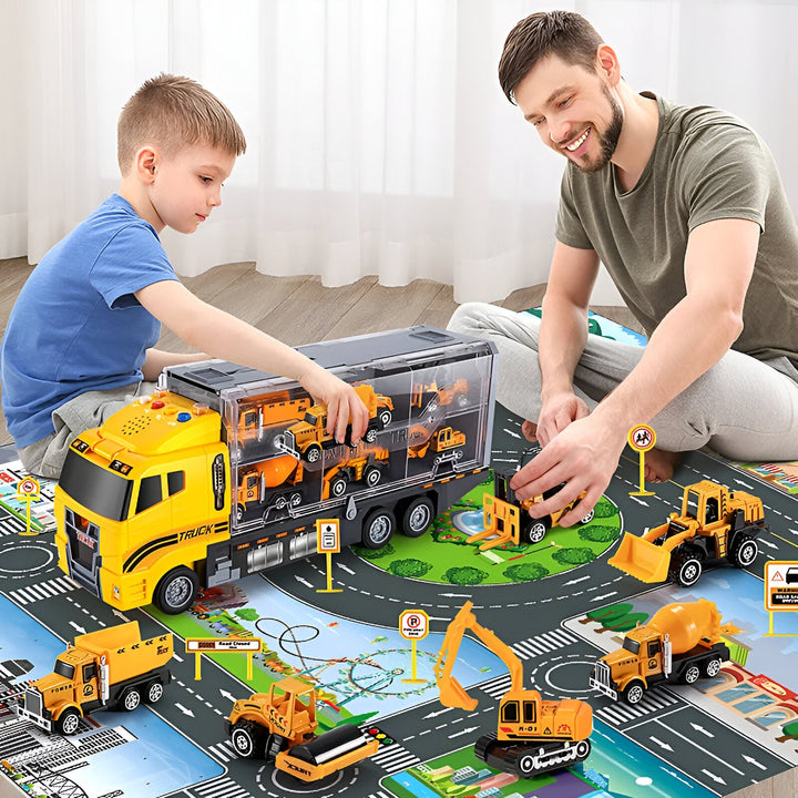 CALORA_ BouwMeester | Ultieme Educatieve Bouwspeelgoed Autoset - Duurzaam, Veilig en Fantasierijk Spelen