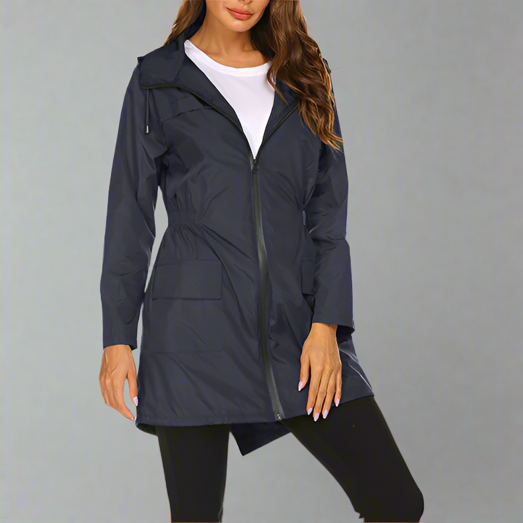 Bracken | Dames Lichtgewicht Regenjas-Zomer Jassen-Calora-Marineblauw-S-Calora