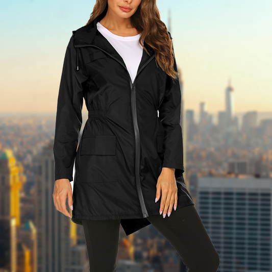Bracken | Dames Lichtgewicht Regenjas-Zomer Jassen-Calora-Zwart-S-Calora