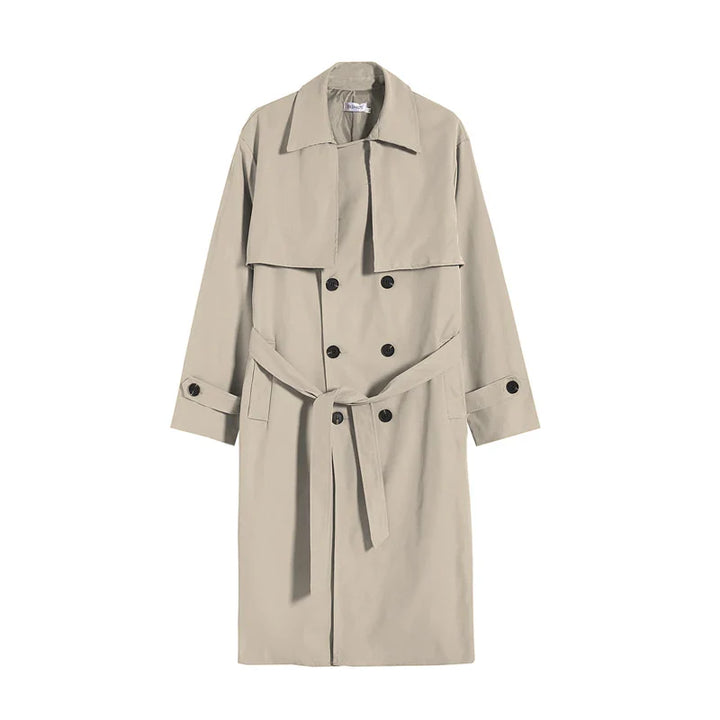 Brave | Trendy lange trenchcoat heren-Zomer Jassen-Calora-Grijs-M-Calora