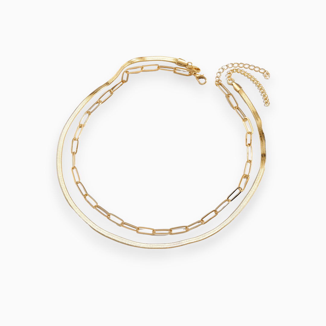 Brilane | Gouden Slangenhalsband - Tweedelig-Kettingen-Calora-Calora