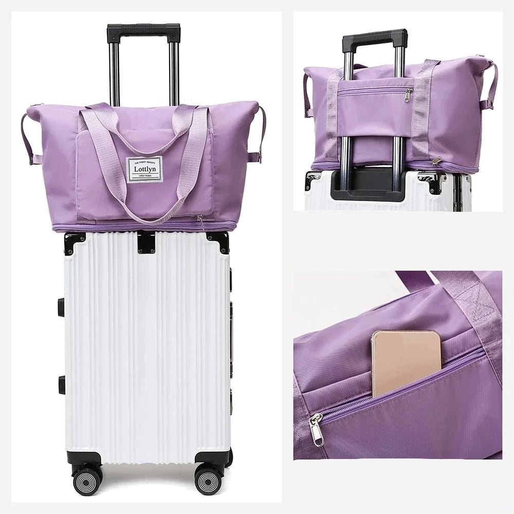 Bursa | Opvouwbare Lichte Grote Reistas - 42 x 28 x 22 cm-Handtassen-Calora-Roze-Calora