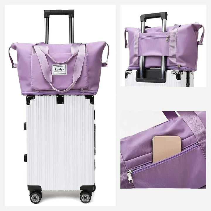 Bursa | Opvouwbare Lichte Grote Reistas - 42 x 28 x 22 cm-Handtassen-Calora-Roze-Calora
