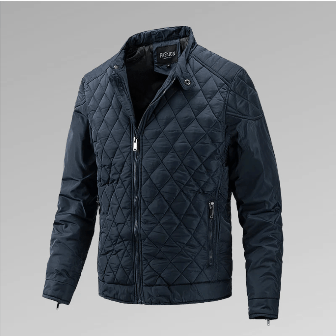 Calvin | Luxueuze Winterjas met ritsen-Zomer Jassen-Calora-Blauw-XS-Calora
