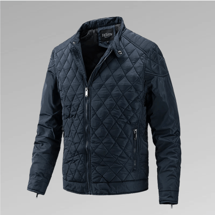 Calvin | Luxueuze Winterjas met ritsen-Zomer Jassen-Calora-Blauw-XS-Calora