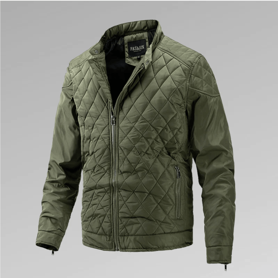 Calvin | Luxueuze Winterjas met ritsen-Zomer Jassen-Calora-Groen-XS-Calora
