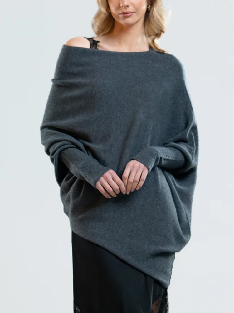 CALORA_ Calvina Clere | Comfy Sweater met Elegante Schouderbies