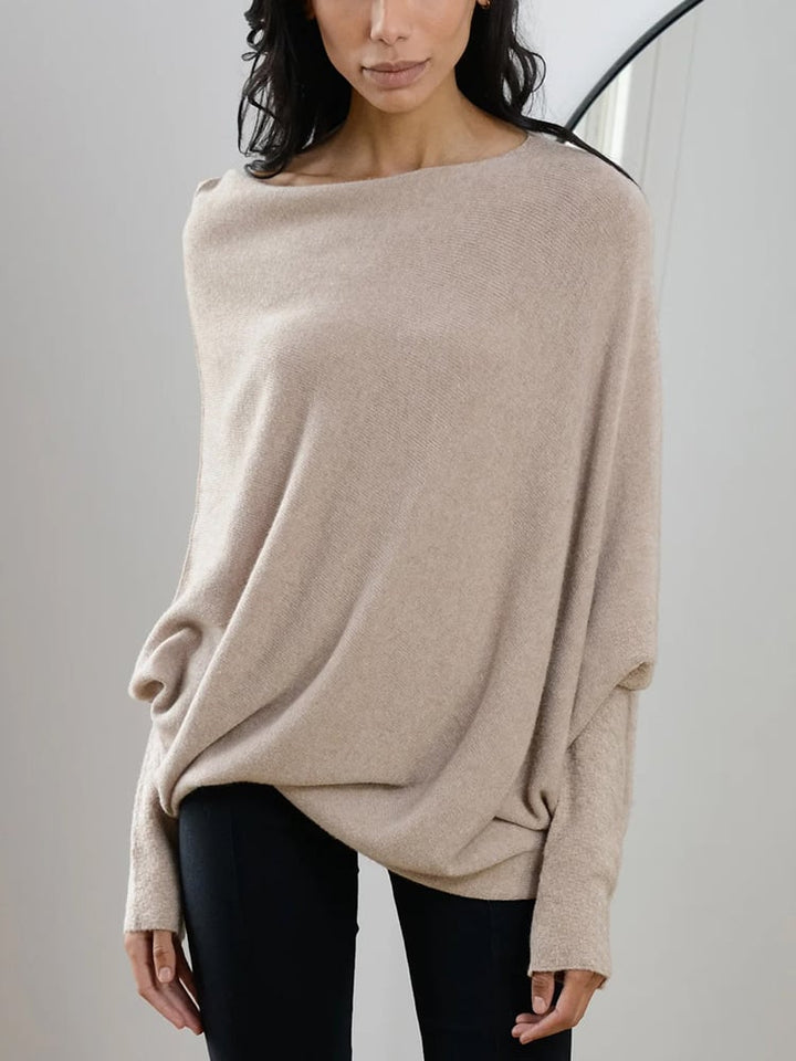 CALORA_ Calvina Clere | Comfy Sweater met Elegante Schouderbies