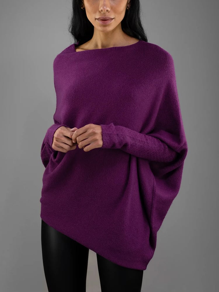 CALORA_ Calvina Clere | Comfy Sweater met Elegante Schouderbies