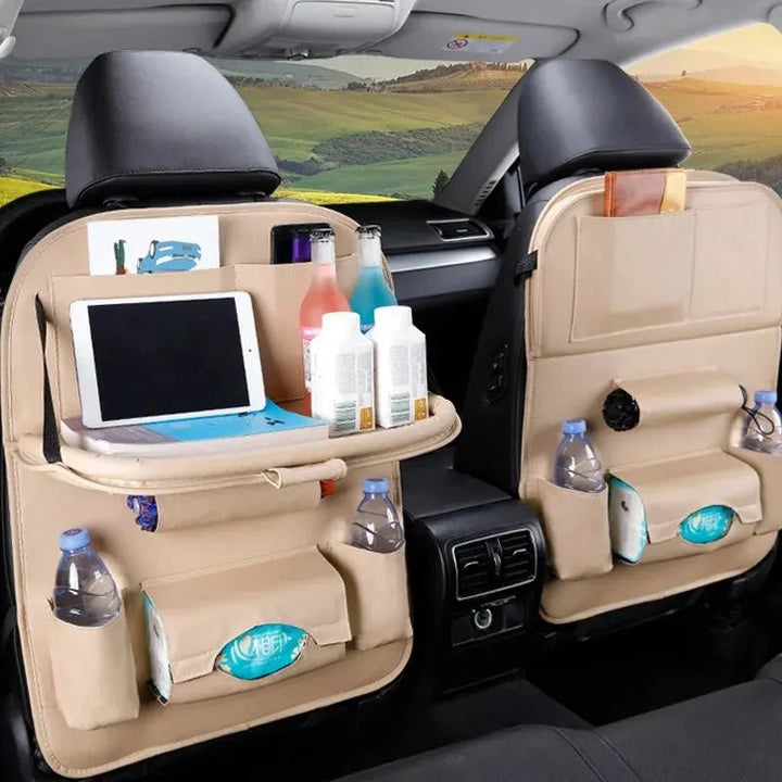 Carlux | PU Leren Auto Stoel Opberger-Elektronica/Gadgets-Calora-Beige-Calora