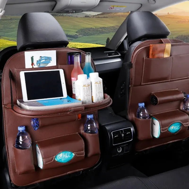 Carlux | PU Leren Auto Stoel Opberger-Elektronica/Gadgets-Calora-Bruin-Calora