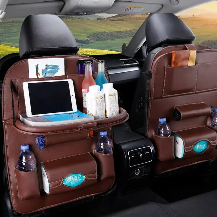 Carlux | PU Leren Auto Stoel Opberger-Elektronica/Gadgets-Calora-Bruin-Calora