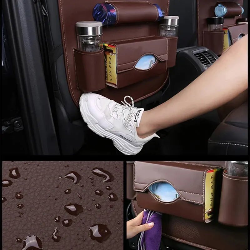 Carlux | PU Leren Auto Stoel Opberger-Elektronica/Gadgets-Calora-Bruin-Calora