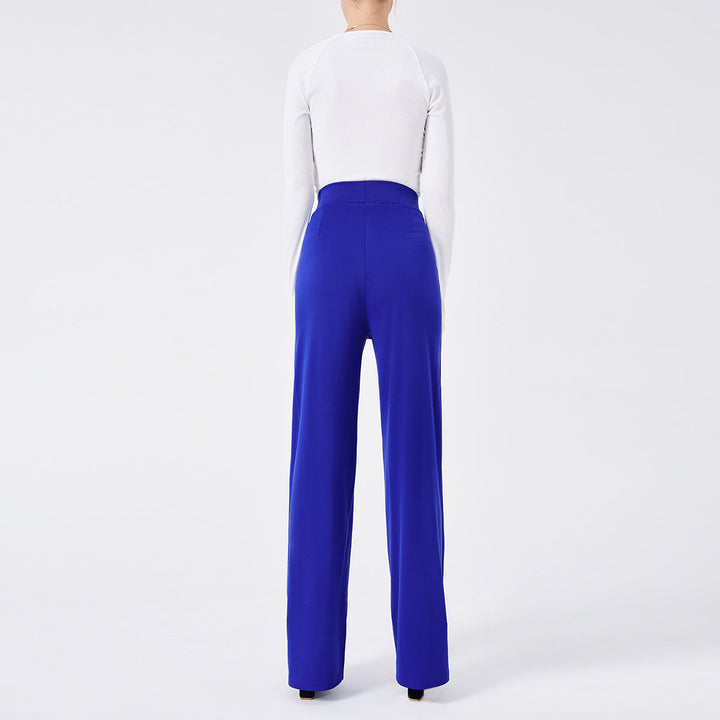 Casual broek met wijde pijpen-Wijde Broeken-Calora-Zwart-S-Calora