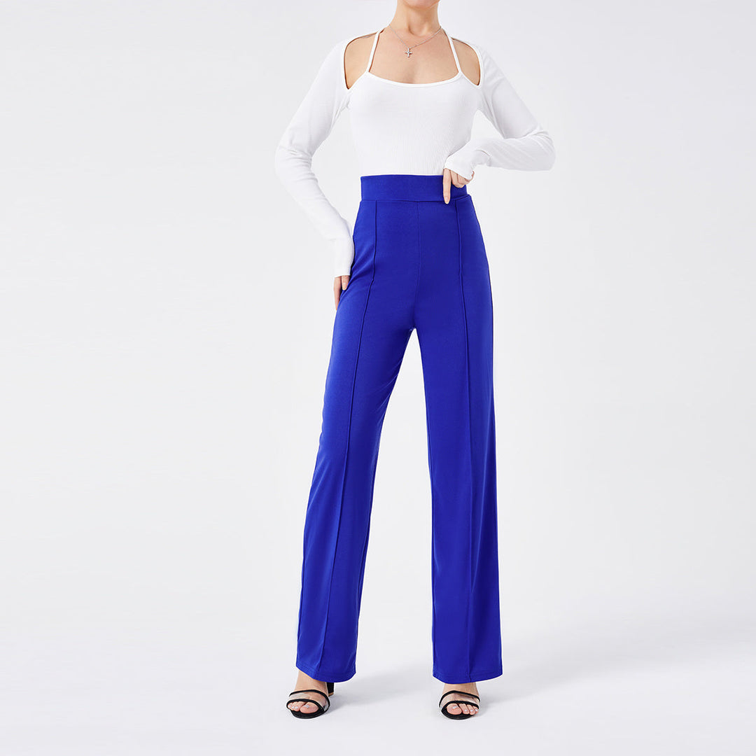 Casual broek met wijde pijpen-Wijde Broeken-Calora-Zwart-S-Calora