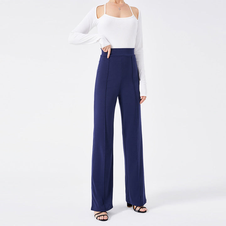 Casual broek met wijde pijpen-Wijde Broeken-Calora-Zwart-S-Calora