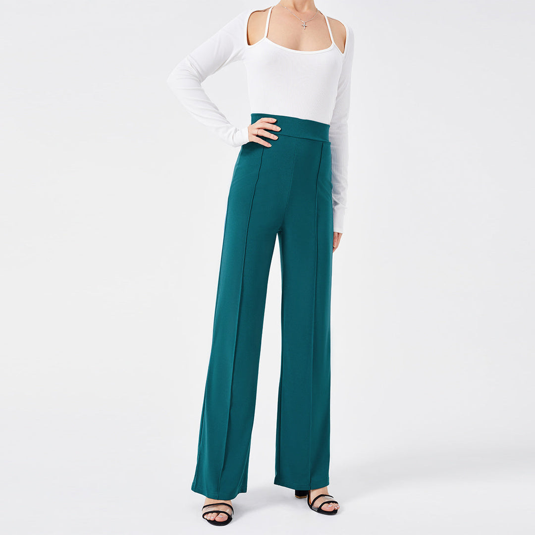 Casual broek met wijde pijpen-Wijde Broeken-Calora-Zwart-S-Calora