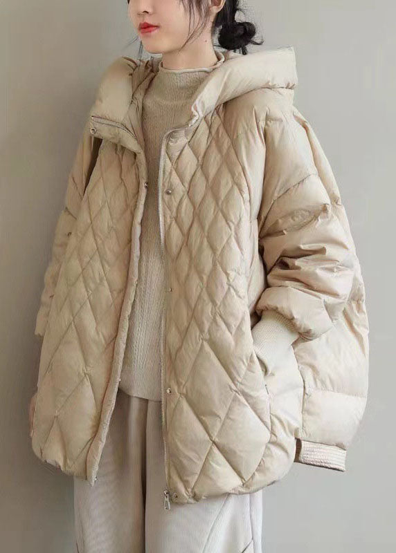 Casual eendendons Winterjas met ritssluiting-Zomer Jassen-Calora-Khaki-S-Calora