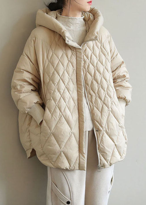 Casual eendendons Winterjas met ritssluiting-Zomer Jassen-Calora-Khaki-S-Calora