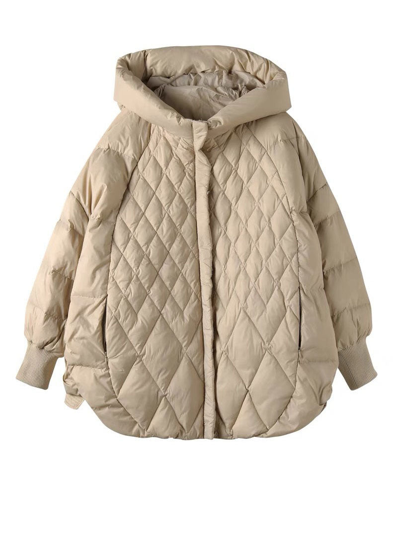 Casual eendendons Winterjas met ritssluiting-Zomer Jassen-Calora-Khaki-S-Calora