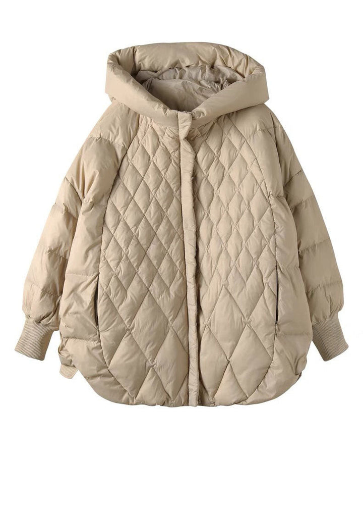 Casual eendendons Winterjas met ritssluiting-Zomer Jassen-Calora-Khaki-S-Calora