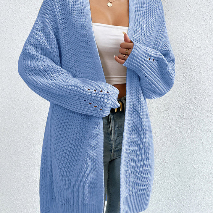 CALORA_ Casual Gebreide Cardigan met Lange Mouwen