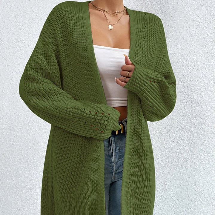 CALORA_ Casual Gebreide Cardigan met Lange Mouwen