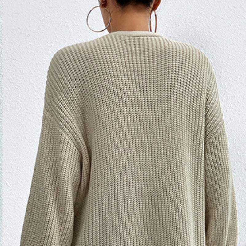 CALORA_ Casual Gebreide Cardigan met Lange Mouwen