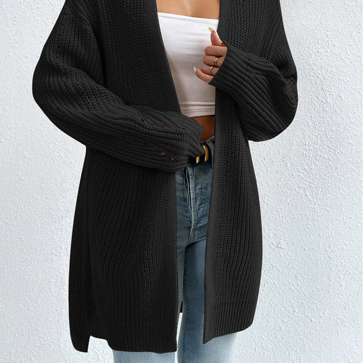 CALORA_ Casual Gebreide Cardigan met Lange Mouwen
