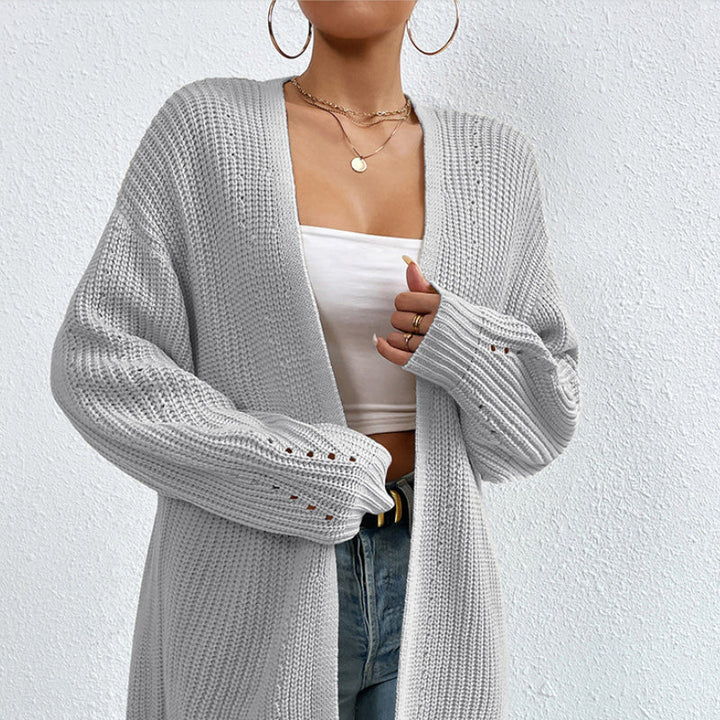 CALORA_ Casual Gebreide Cardigan met Lange Mouwen