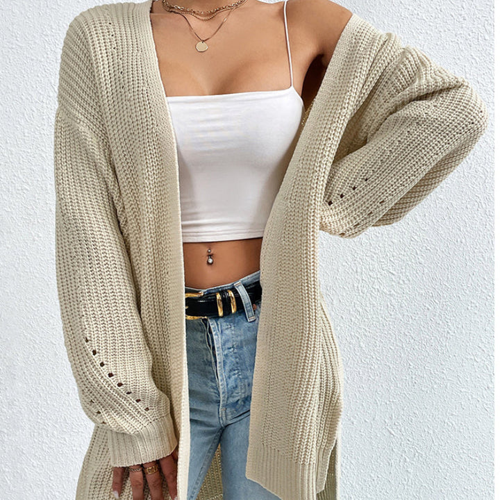 CALORA_ Casual Gebreide Cardigan met Lange Mouwen