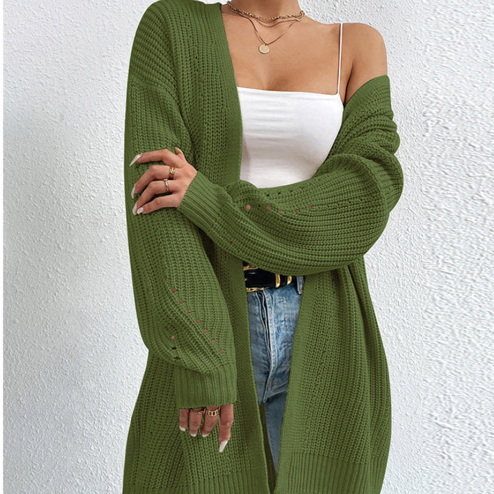 CALORA_ Casual Gebreide Cardigan met Lange Mouwen