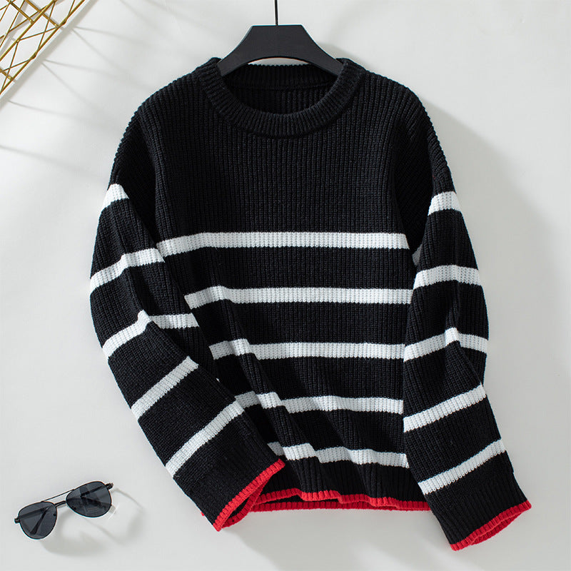 CALORA_ Casual Gestreepte Pullover Trui met Lange Mouwen