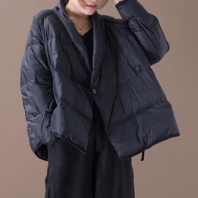 CALORA_ Casual Oversized Donsjas - Winterjas met openstaande kraag